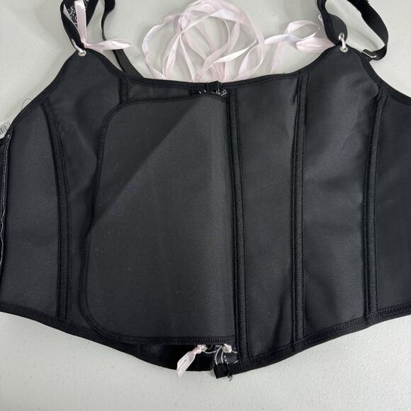 Adore Me Alex Corset Top Womens 1X Black Spiderweb Halloween Bustier Whimsigoth - Picture 12 of 16